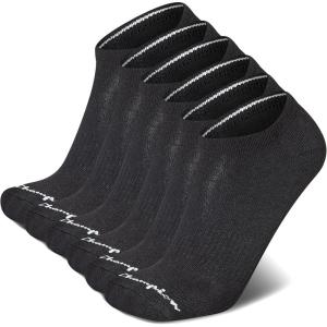 imageChampion Mens Double Dry 6Pair Pack CottonRich Low Cut SocksBlack