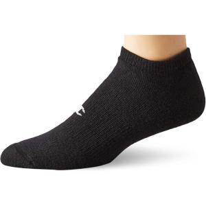 imageChampion Mens Double Dry 6Pair Pack CottonRich Low Cut SocksBlackBlack 6 Pack