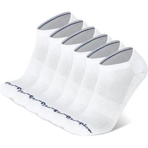 imageChampion Mens Double Dry 6Pair Pack CottonRich Low Cut SocksWhite