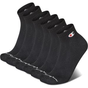 imageChampion Mens Double Dry Moisture Wicking Ankle Socks 6 8 12 Packs AvailableBlack