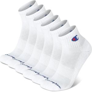 imageChampion Mens Double Dry Moisture Wicking Ankle Socks 6 8 12 Packs AvailableWhite