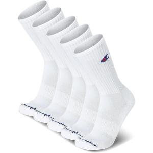 imageChampion Mens Double Dry Moisture Wicking Crew Socks 6 8 12 Packs AvailableWhite
