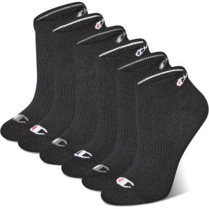 imageChampion Womens LowCut Socks 6 PackBlack Toe Logo