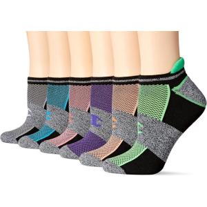 imageChampion Womens LowCut Socks 6 PackGreyPink Assorted