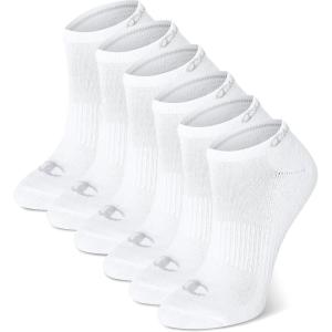 imageChampion Womens LowCut Socks 6 PackWhite Toe Logo