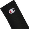 imageChampion Womens Socks Double Dry Socks Crew Ankle and No Show 6PackBlack With 3 Cs