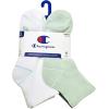 imageChampion Womens Socks Double Dry Socks Crew Ankle and No Show 6PackGreen Assorted