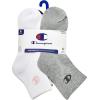 imageChampion Womens Socks Double Dry Socks Crew Ankle and No Show 6PackMulti White  Grey  Black