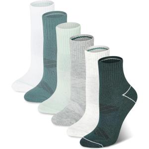 imageChampion Womens Socks Double Dry Socks Crew Ankle and No Show 6PackGreen Assorted