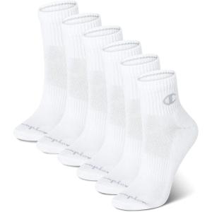 imageChampion Womens Socks Double Dry Socks Crew Ankle and No Show 6PackWhite