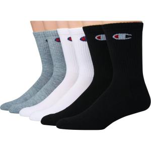 imageChampion Womens Socks Double Dry Socks Crew Ankle and No Show 6PackWhiteBlackGrey Assortment