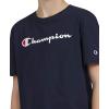 imageChampion Boys Tee Shirt Short Sleeve Logo TShirt for KidsSignature Dark Navy
