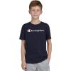 imageChampion Boys Tee Shirt Short Sleeve Logo TShirt for KidsSignature Dark Navy