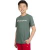 imageChampion Boys Tee Shirt Short Sleeve Logo TShirt for KidsSignature Forest Green