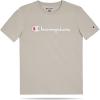 imageChampion Boys Tee Shirt Short Sleeve Logo TShirt for KidsSignature Sand Khaki