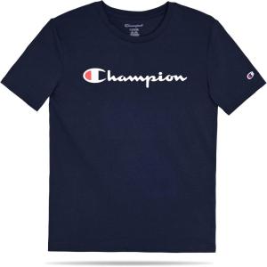 imageChampion Boys Tee Shirt Short Sleeve Logo TShirt for KidsSignature Dark Navy