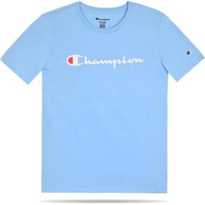 imageChampion Boys Tee Shirt Short Sleeve Logo TShirt for KidsSignature Dutch Blue