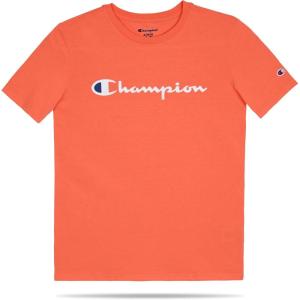 imageChampion Boys Tee Shirt Short Sleeve Logo TShirt for KidsSignature Orange Red