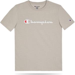 imageChampion Boys Tee Shirt Short Sleeve Logo TShirt for KidsSignature Sand Khaki