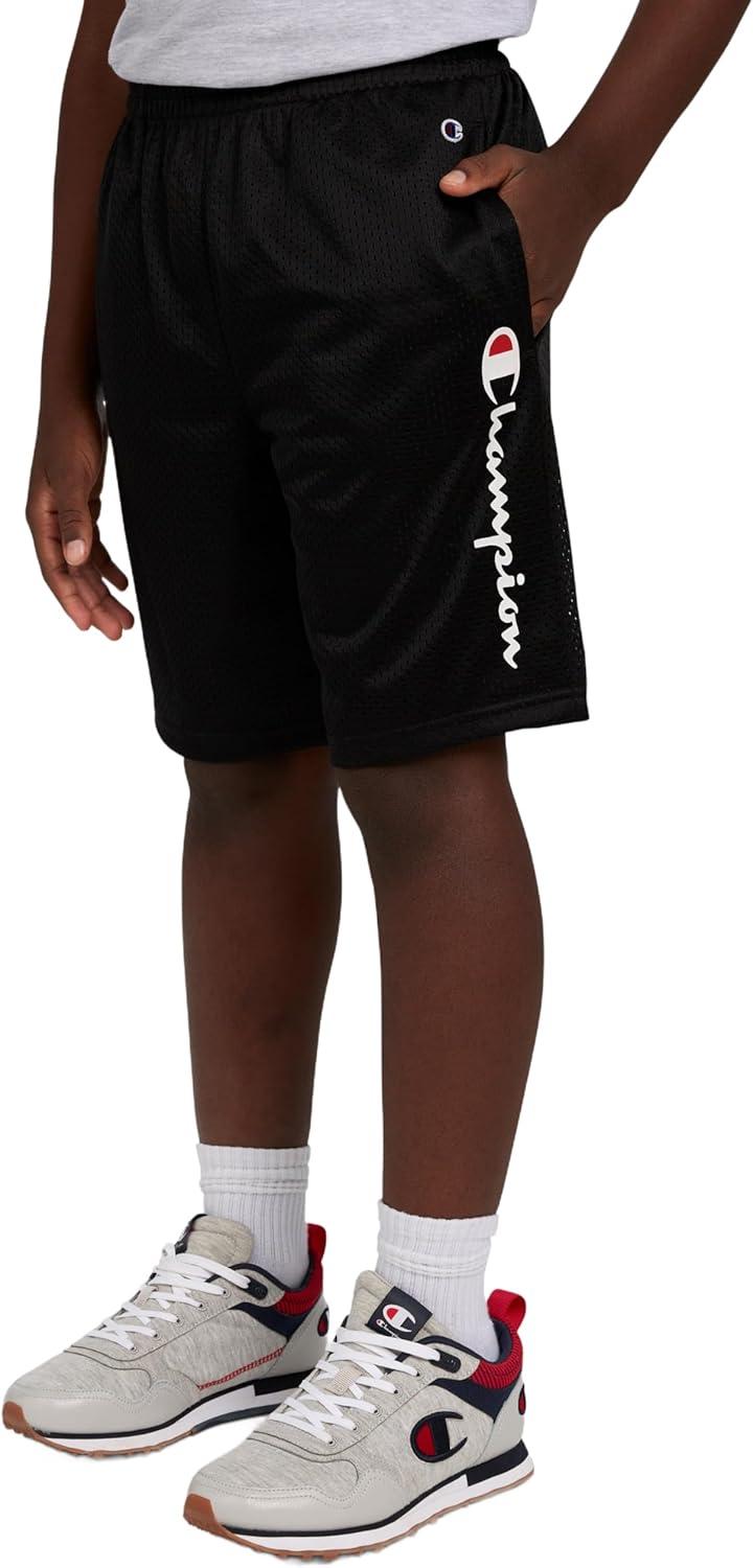imageChampion Boys Shorts Athletic Mesh Basketball Shorts for BoysSignature Black