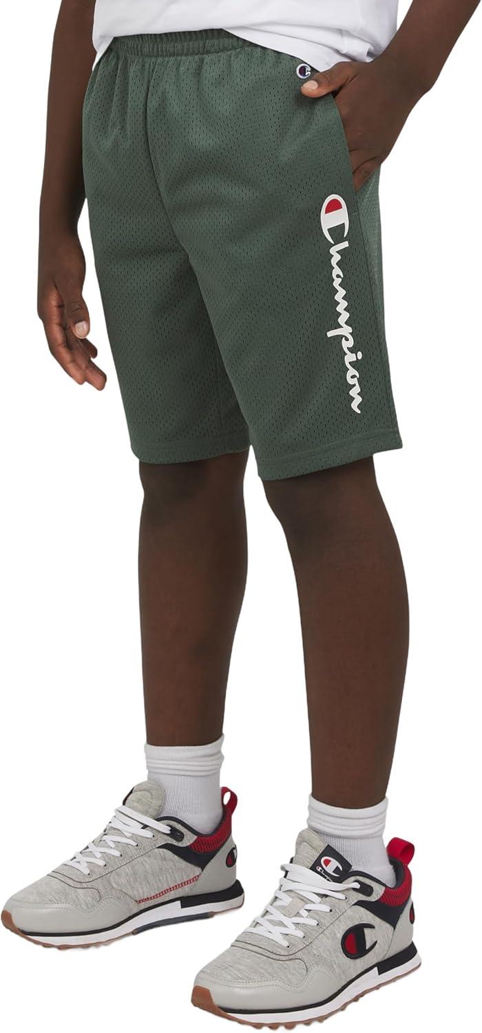 imageChampion Boys Shorts Athletic Mesh Basketball Shorts for BoysSignature Dark Forest