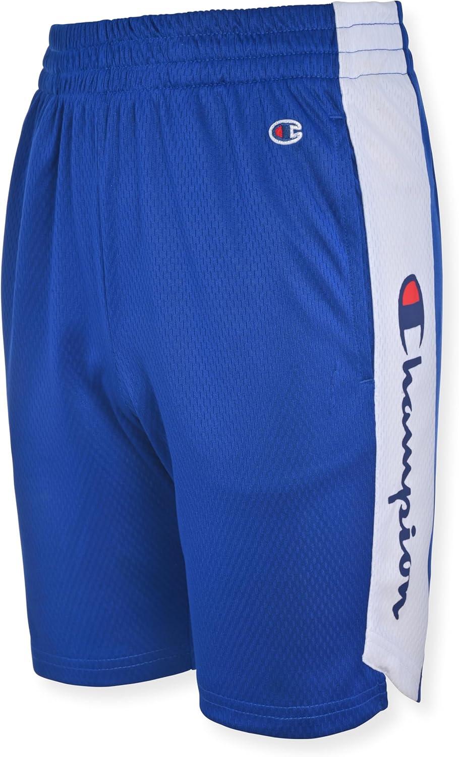 imageChampion Boys Shorts Athletic Mesh Basketball Shorts for BoysSignature OrangeBlue