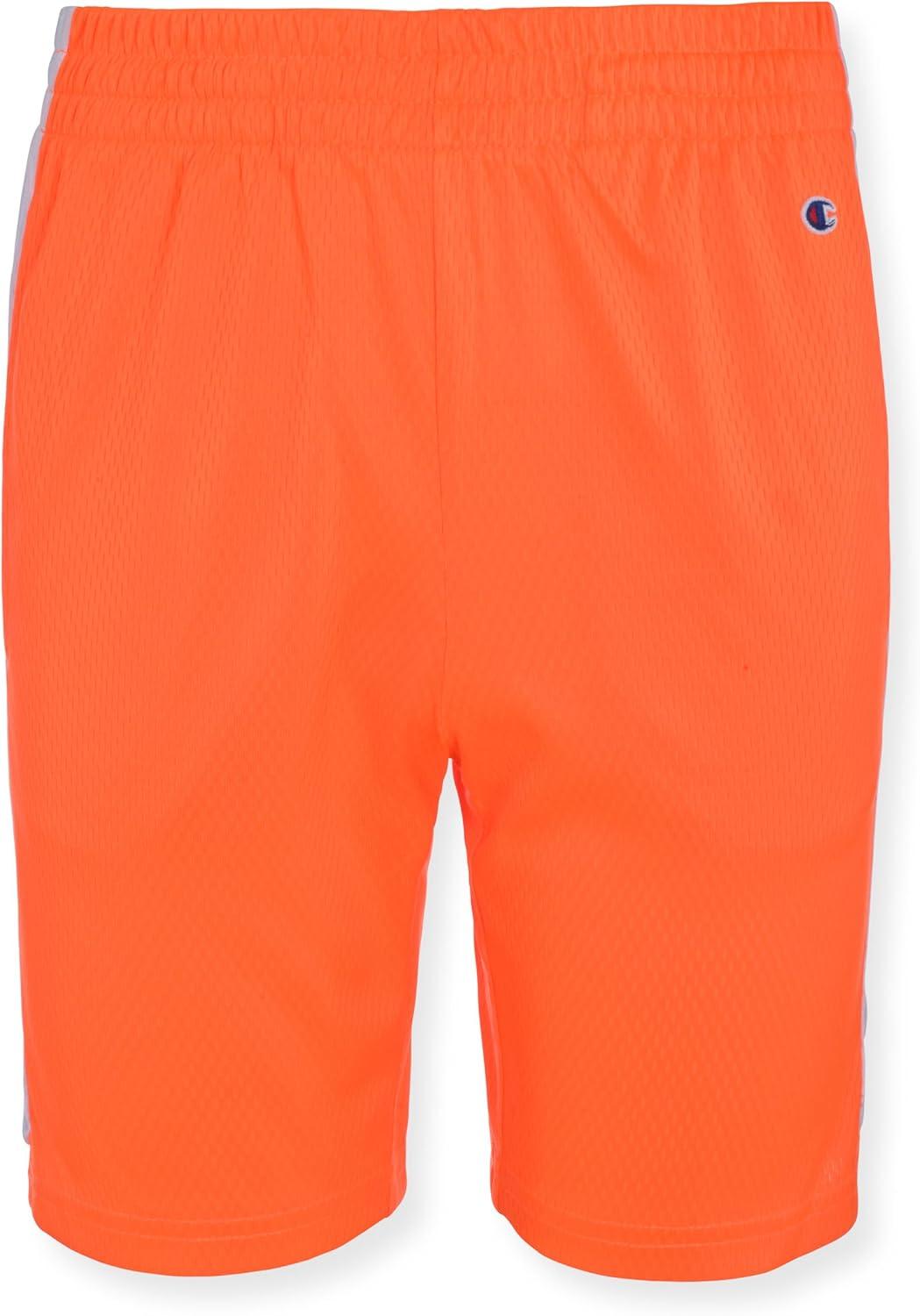 imageChampion Boys Shorts Athletic Mesh Basketball Shorts for BoysSignature OrangeBlue