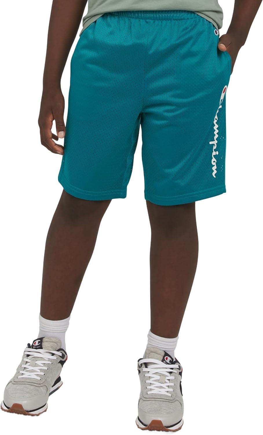 imageChampion Boys Shorts Athletic Mesh Basketball Shorts for BoysSignature Tile Blue
