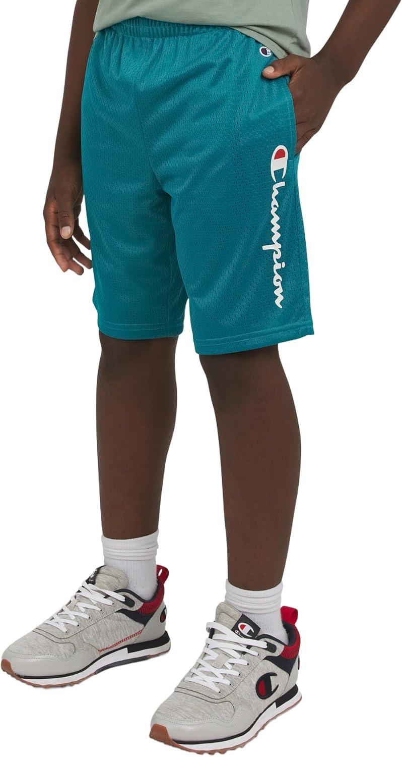 imageChampion Boys Shorts Athletic Mesh Basketball Shorts for BoysSignature Tile Blue