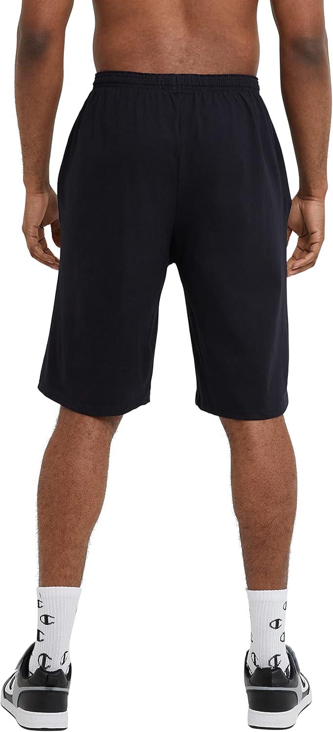 imageChampion Mens 9 Lounge Shorts Standard Fit Lightweight Available in Regular and Big ampamp TallBlack C Logo