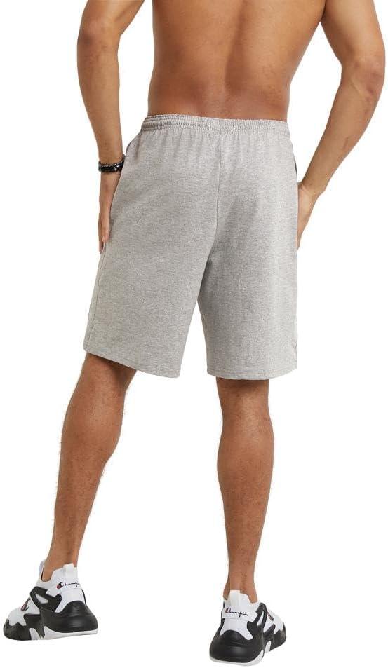 imageChampion Mens 9 Lounge Shorts Standard Fit Lightweight Available in Regular and Big ampamp TallOxford Gray C Logo