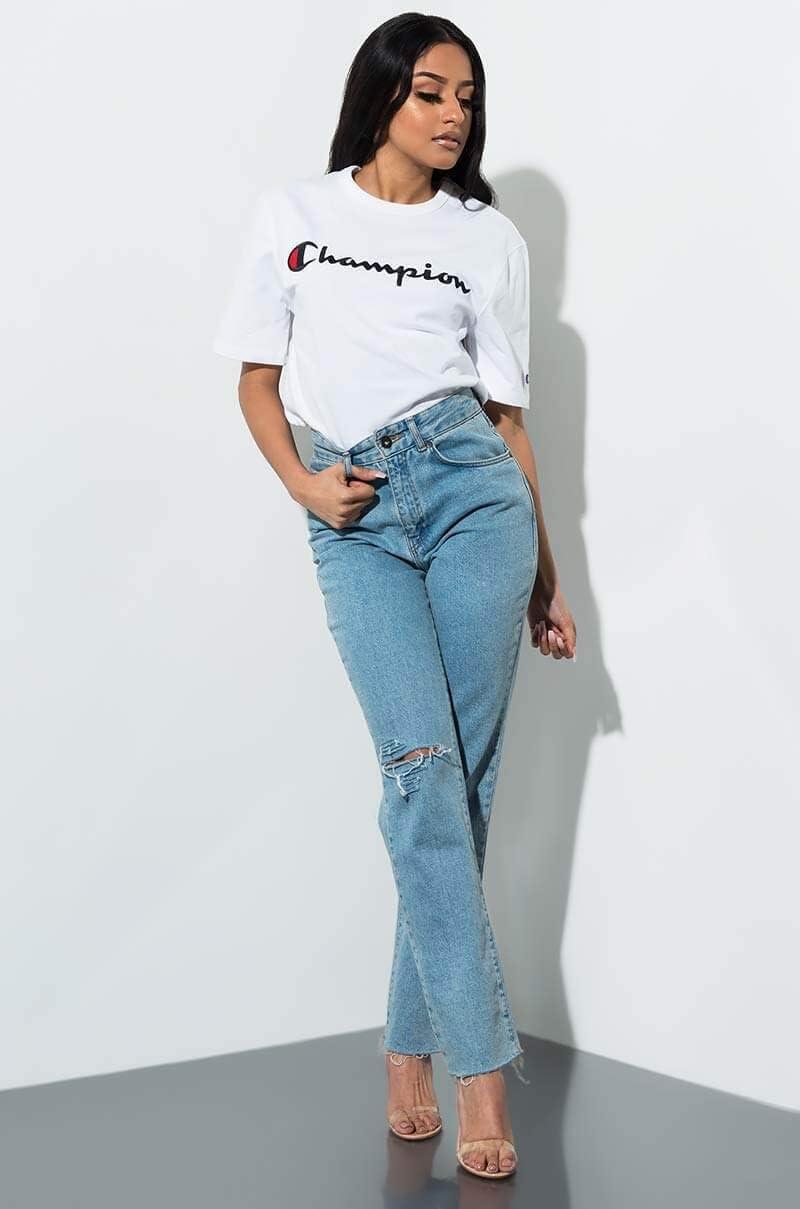 imageChampion Mens Heritage Short Sleeve Tee Mens TShirts Vintage Shirts Mens Tee Shirts GraphicsWhiteembroidered Script