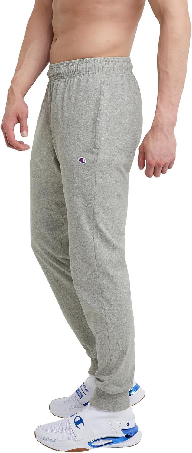 imageChampion Mens Joggers Everyday Cotton Lightweight Lounge Knit Pants for Men 31quotOxford Gray  C Logo