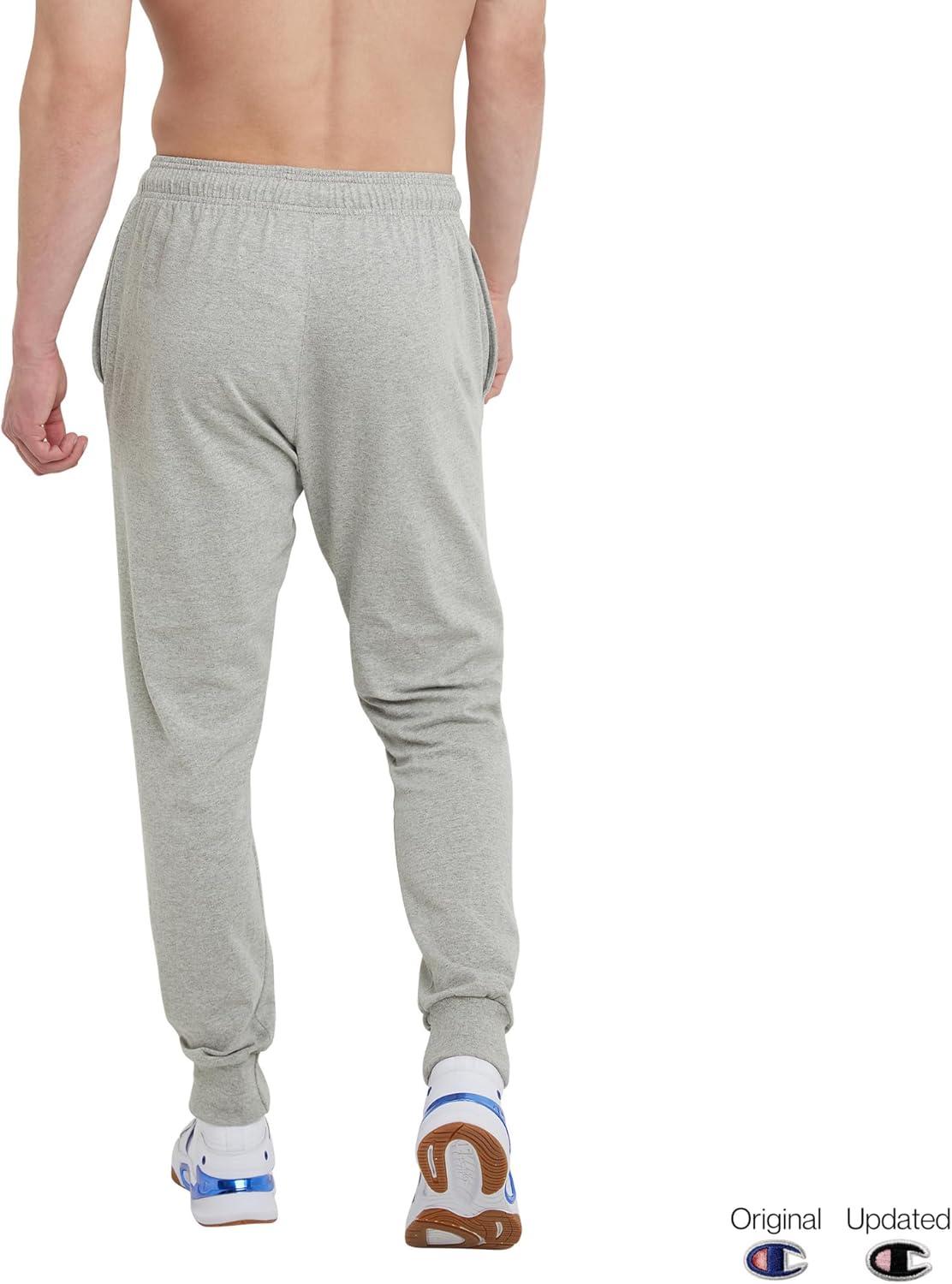 imageChampion Mens Joggers Everyday Cotton Lightweight Lounge Knit Pants for Men 31quotOxford Gray  C Logo
