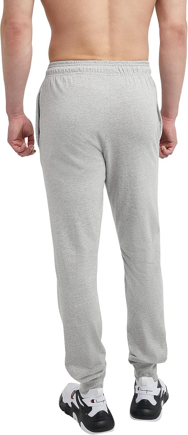 imageChampion Mens Joggers Everyday Cotton Lightweight Lounge Knit Pants for Men 31quotOxford Gray  Classic Script Logo