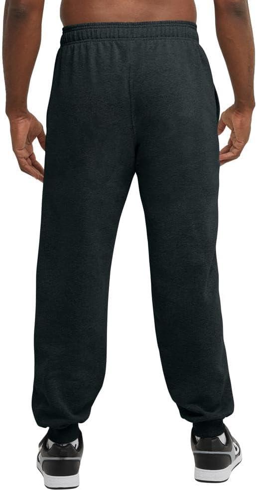 imageChampion Mens Joggers Fleece Joggers Comfortable Sweatpants for Men Reg Or Big ampamp TallBlack  C Patch Logo