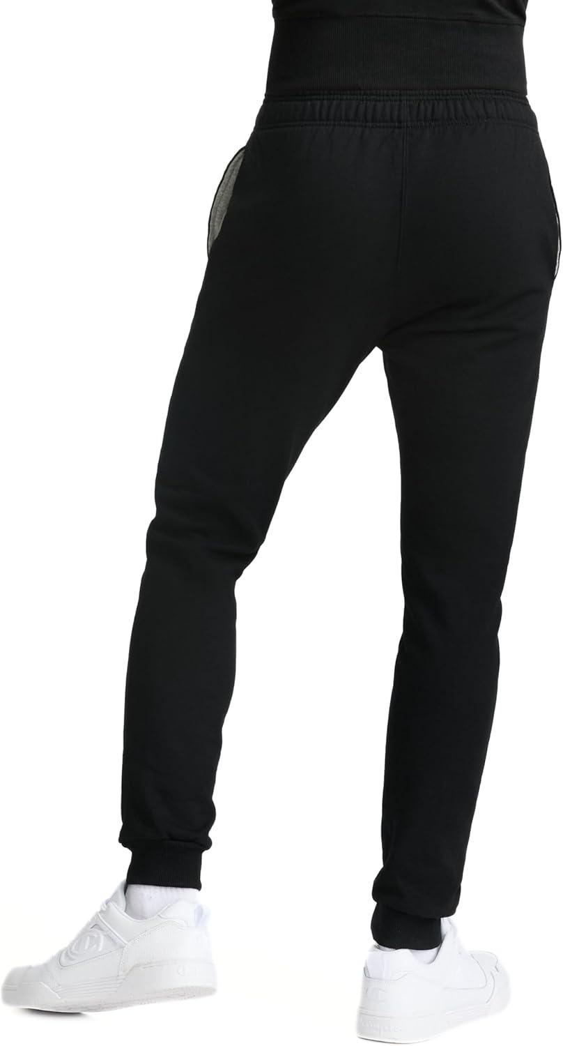 imageChampion Mens Joggers Fleece Joggers Comfortable Sweatpants for Men Reg Or Big ampamp TallBlack  Classic Script Logo