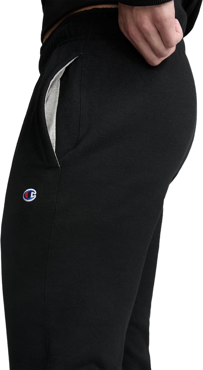imageChampion Mens Joggers Fleece Joggers Comfortable Sweatpants for Men Reg Or Big ampamp TallBlack  Classic Script Logo