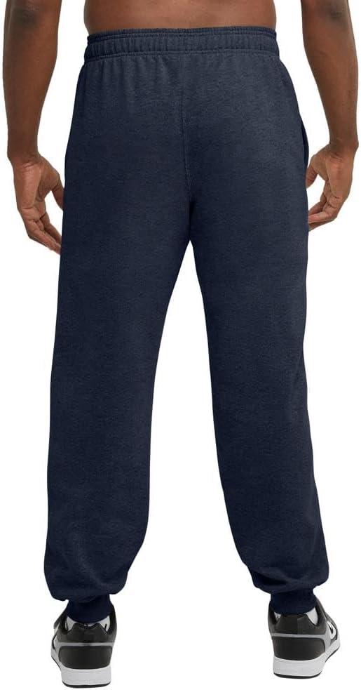 imageChampion Mens Joggers Fleece Joggers Comfortable Sweatpants for Men Reg Or Big ampamp TallNavy  C Patch Logo