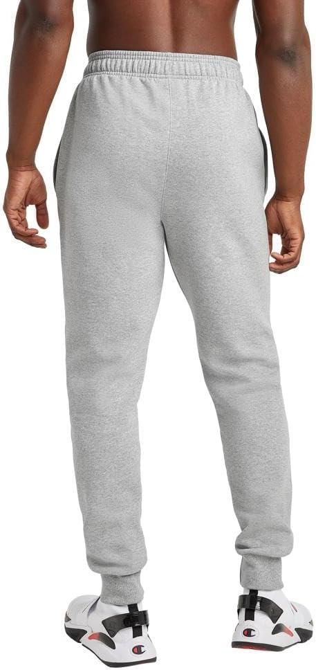 imageChampion Mens Joggers Fleece Joggers Comfortable Sweatpants for Men Reg Or Big ampamp TallOxford Gray  C Patch Logo