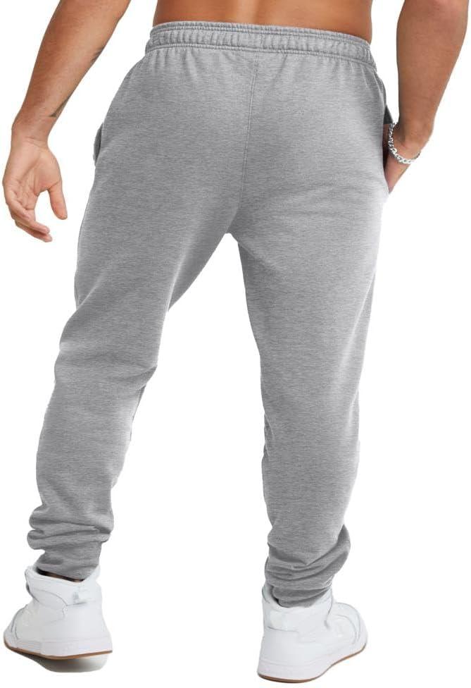 imageChampion Mens Joggers Fleece Joggers Comfortable Sweatpants for Men Reg Or Big ampamp TallOxford Gray  Classic Script Logo