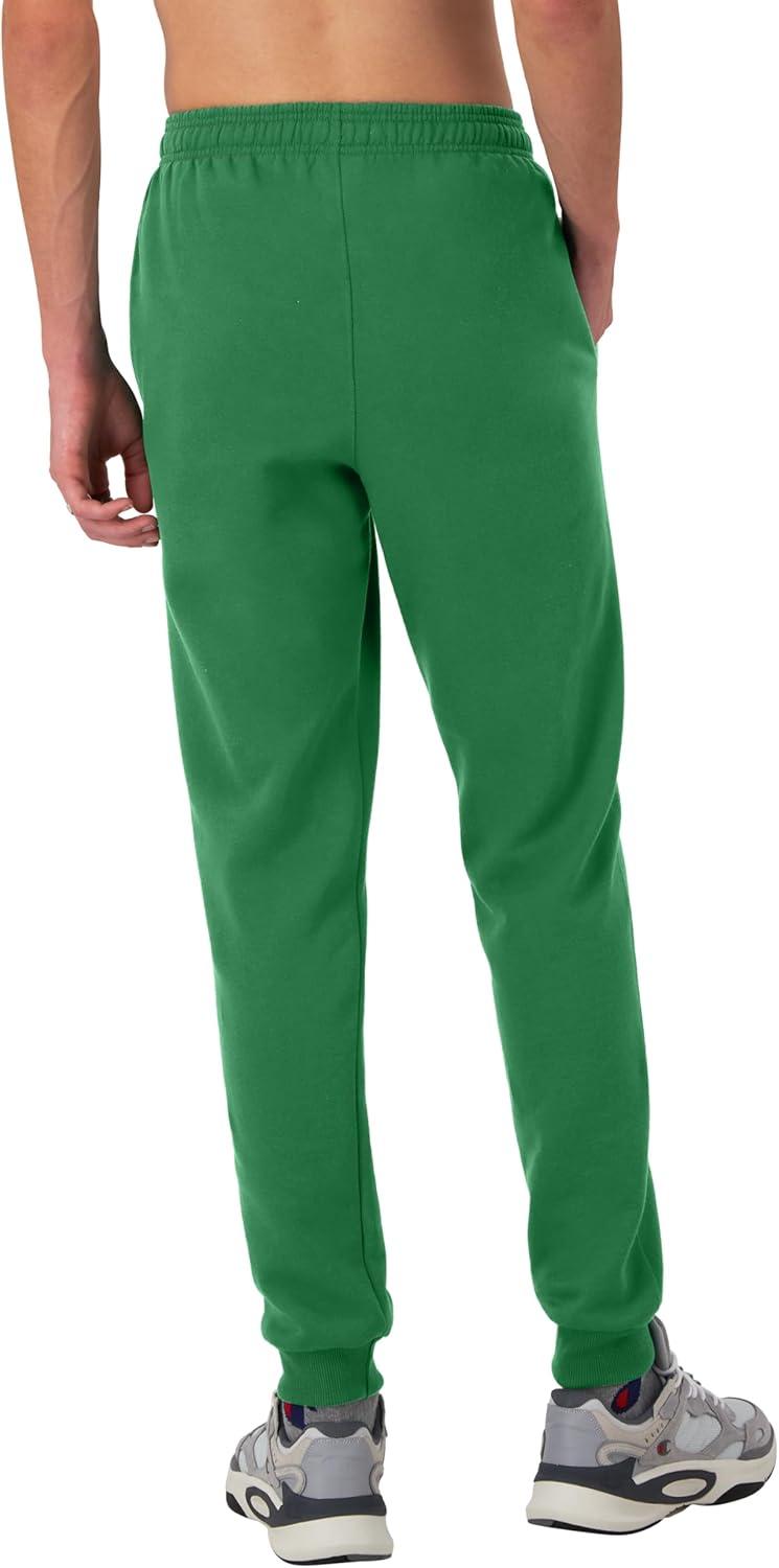 imageChampion Mens Joggers Fleece Joggers Comfortable Sweatpants for Men Reg Or Big ampamp TallRoad Sign Green C Patch Logo
