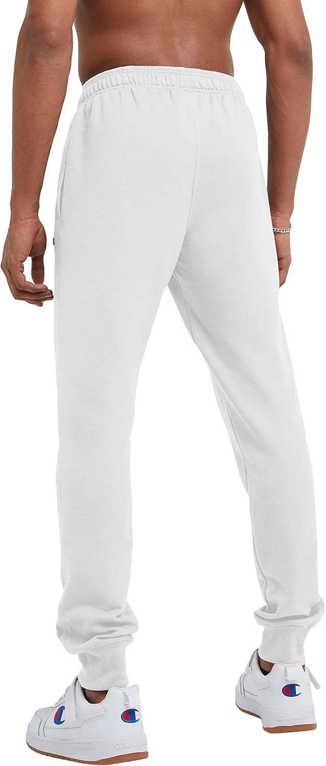 imageChampion Mens Joggers Fleece Joggers Comfortable Sweatpants for Men Reg Or Big ampamp TallWhite Script