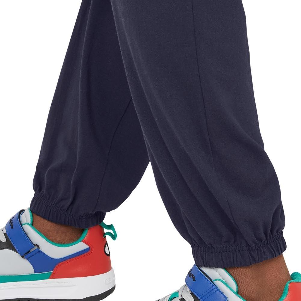 imageChampion Mens Pants Everyday Cotton Lightweight Lounge Knit Pants for Men Reg Or Big ampamp TallNavy  C Logo
