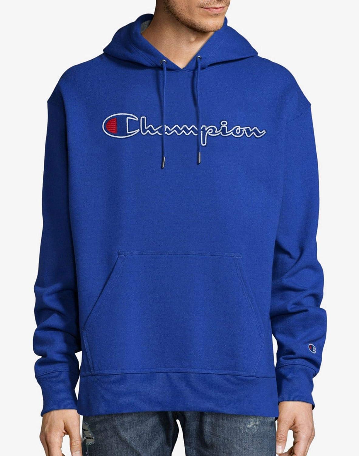 imageChampion Mens Pullover Fleece Hoodie Midweight C Logo Reg Or Big ampamp TallBlack