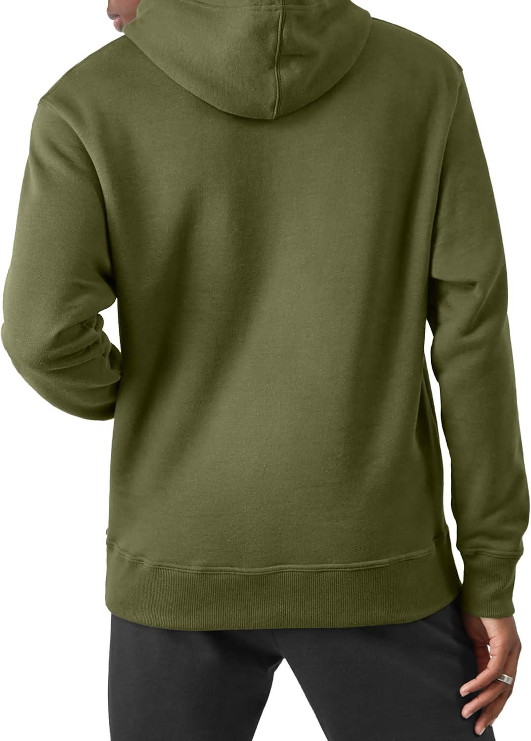 imageChampion Mens Pullover Fleece Hoodie Midweight C Logo Reg Or Big ampamp TallCargo Olive  C Logo