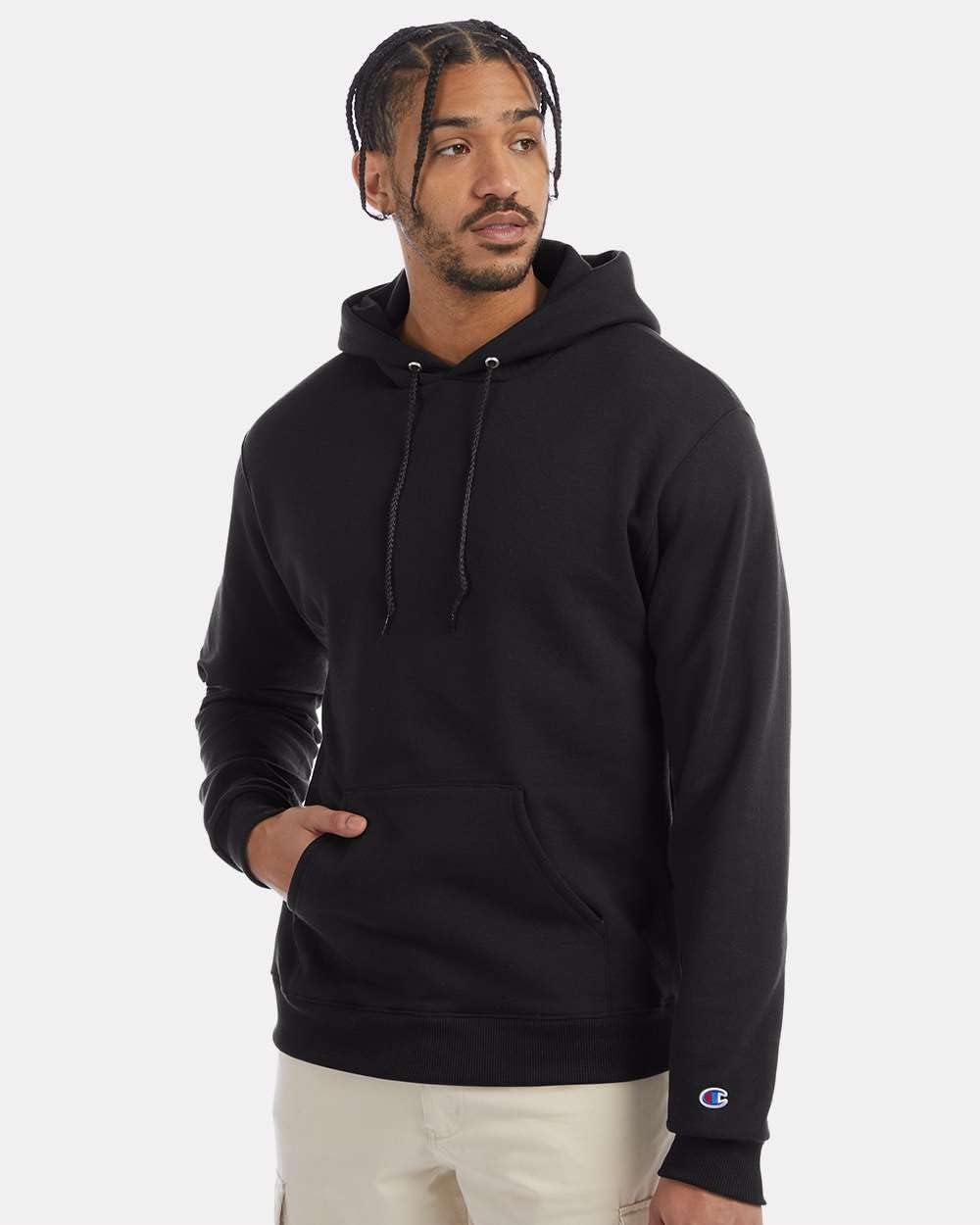 imageChampion Mens Pullover Fleece Hoodie Midweight C Logo Reg Or Big ampamp TallChocolate Brown
