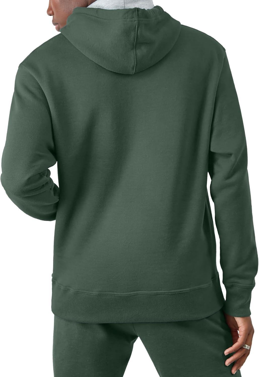 imageChampion Mens Pullover Fleece Hoodie Midweight C Logo Reg Or Big ampamp TallDark Green C Logo