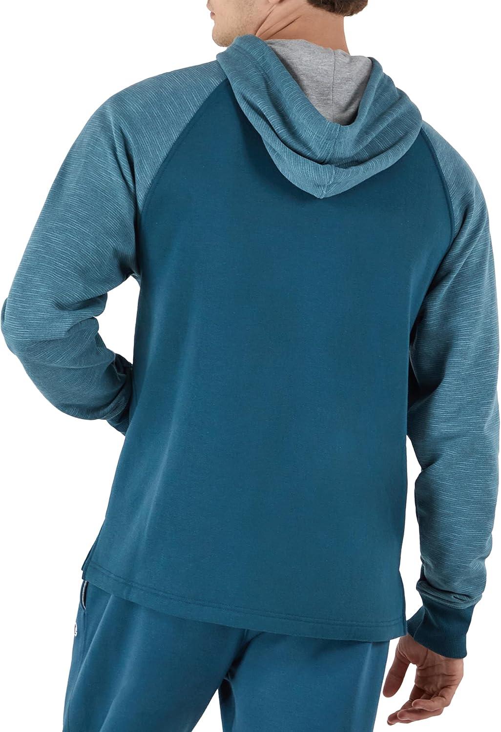 imageChampion Mens Pullover Fleece Hoodie Midweight C Logo Reg Or Big ampamp TallMetallic Teal C Logo