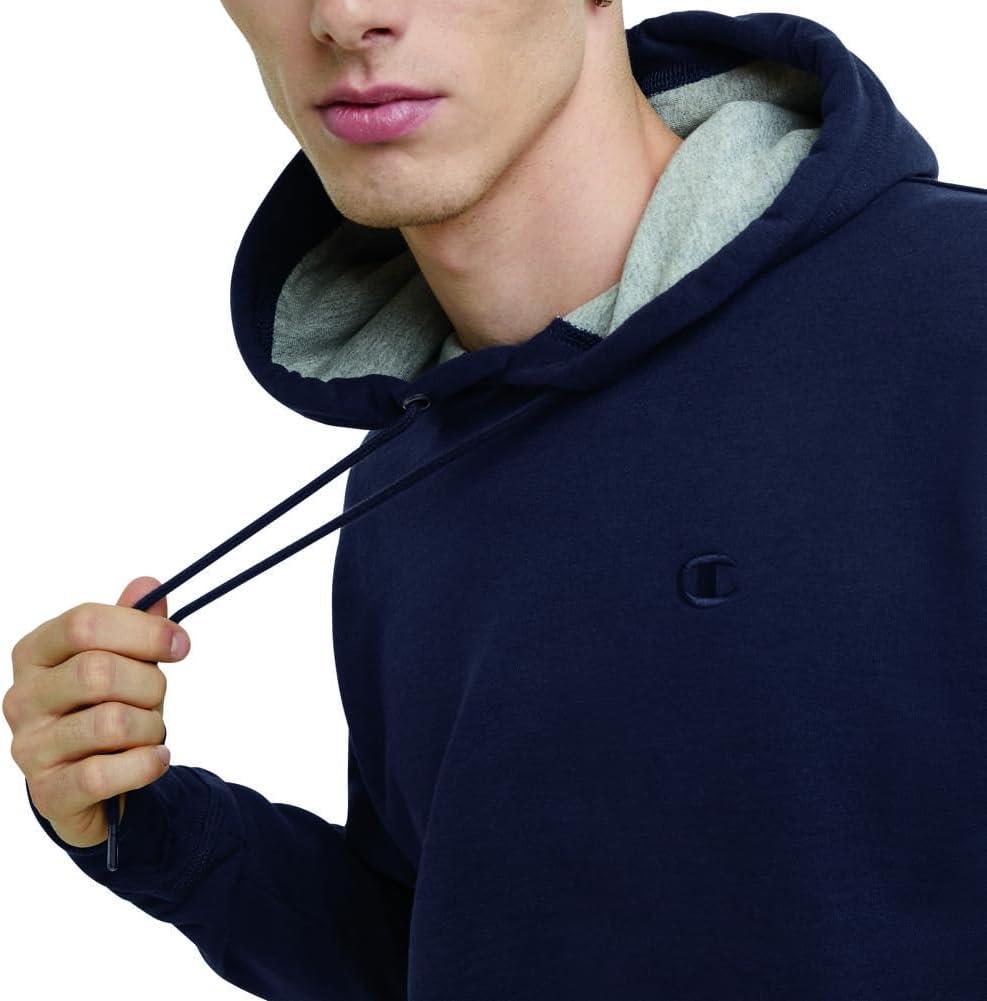 imageChampion Mens Pullover Fleece Hoodie Midweight C Logo Reg Or Big ampamp TallNavy  C Logo
